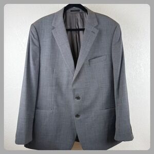 Lauren Ralph Lauren Blazer Sport Coat Mens 48L Long Polyester Blend Gray‎ Preppy